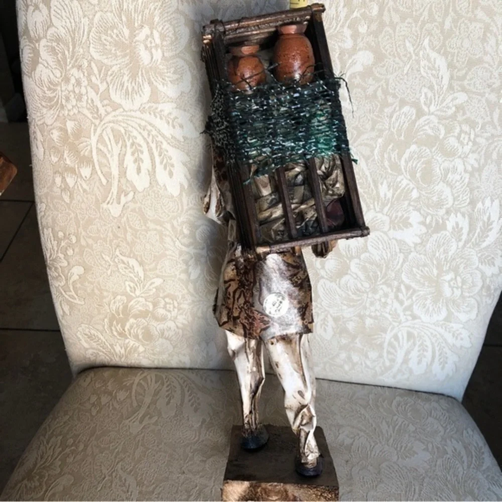 Mexican folk art paper machete old man figurine Hispanic‎ Latin handmade
